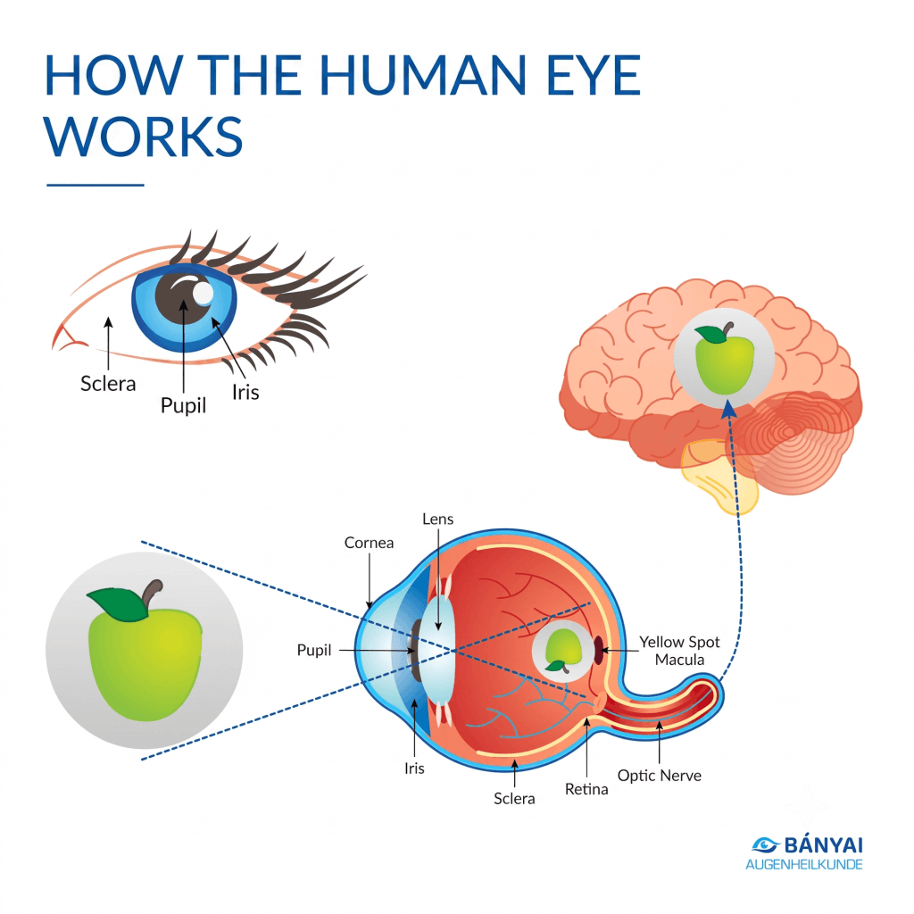 How does the human eye work?